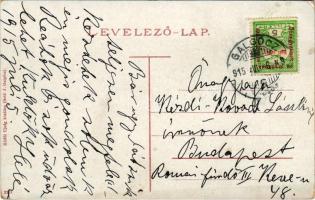 1915 Galgóc, Hlohovec; Vág híd, Gróf Erdődy kastély. Hétfői Újság kiadása / Váh bridge, castle (EK)