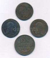 1766. Rézdenár "Mária Terézia / zárt korona" + 1800S 1kr Cu "I. Ferenc" + Ausztria 1812A 1kr Cu "I Ferenc" + 1816A 1kr Cu T:2-,3 patina