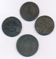 1766. Rézdenár "Mária Terézia / zárt korona" + 1800S 1kr Cu "I. Ferenc" + Ausztr...