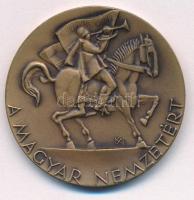 Kiss Nagy András (1930-1997) 1989. "Az Erdélyi Menekültekért" bronz emlékérem (42,5mm) T:1