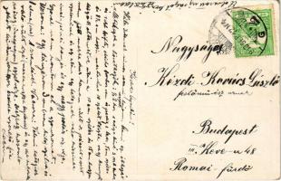 1913 Pozsony, Pressburg, Bratislava; rakpart este / am Abend / at night. B.K.W.I. 386-1. (EK)