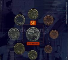 Belgium 2003. 1c-2€ 8klf db + "50 éves a Televízió" emlékérem szettben T:BU
