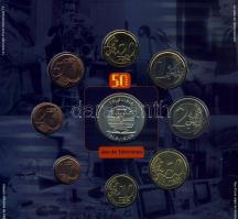 Belgium 2003. 1c-2€ 8klf db + "50 éves a Televízió" emlékérem szettben T:BU