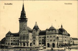 1913 Szabadka, Subotica; városháza, Taussig Vilmos üzlete / town hall, shop