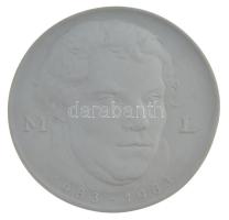 NDK 1983. &quot;Martin Luther&quot; kétoldalas Meissen porcelán emlékérem (100mm) T:1- GDR 1983. &quot;MartinLuther&quot; two-sided Meissen porcelain commemorative medallion (100mm) C:AU