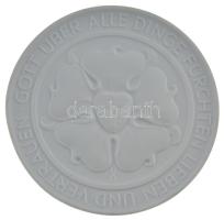 NDK 1983. "Martin Luther" kétoldalas Meissen porcelán emlékérem (100mm) T:1-
GDR 1983. &q...