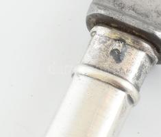 Ezüst (Ag) nyelű kés, GM monogrammal, jelzett, h: 20 cm