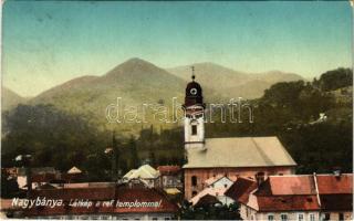 1912 Nagybánya, Baia Mare; Látkép a református templommal. W.L. Bp. 6036. / general view with the Calvinist church