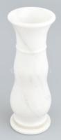 Alabástrom asztali szett, 4 db-os (váza, gyertyatartó pár, fedeles doboz/bonbonier), jelzés nélkül, ...