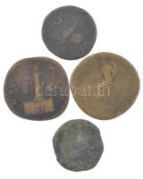 Római Birodalom 4db bronz érméből álló tétel, közte hamisak is! T:2-,3 Roman Empire 4pcs bronze coin...