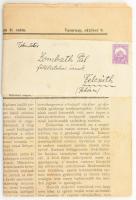 1927 Veszprémi Hírlap. Keresztény politikai lap. XXXV. évf. 41. sz. 1927. okt. 9. Főszerk.: Dr. Egerszegi Lajos. Szerk:: Kecskés Lajos. Veszprém, Egyházmegyei-nyomda,