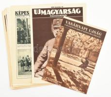 1932-1936 Vegyes képes-melléklet tétel, 19 db, közte:  Budapesti Hírlap Képesmelléklete, 11 szám, Képes Pesti Hírlap 6 szám, Uj Magyarság - Vasárnapi Ujság (Budapesti Hírlap Képes Melléklete), 1-1 szám