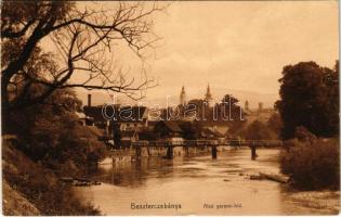 1909 Besztercebánya, Banská Bystrica; Alsó garami híd. Machold F. kiadása / Hron river (EK)