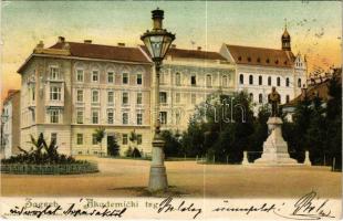 1904 Zagreb, Zágráb; Akademicki trg. / square (EK)