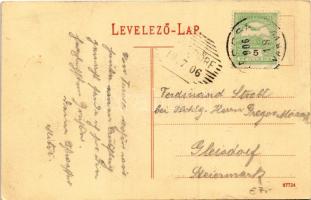 1906 Tarcsa, Tatzmannsdorf; Carolinen Villa am Nacht / villa este / villa at night (EK)