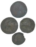 Római Birodalom 4db-os bronz érmetétel a ~II. századból T:2--3 Roman Empire 4pcs bronze coin lot from the ~2nd century C:XF,F