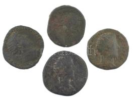 Római Birodalom 4db-os bronz érmetétel a ~II. századból T:2--3 Roman Empire 4pcs bronze coin lot from the ~2nd century C:XF,F