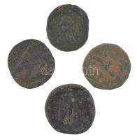 Római Birodalom 4db-os bronz érmetétel a ~II. századból T:2--3 Roman Empire 4pcs bronze coin lot fro...