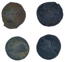 Római Birodalom 4db-os bronz érmetétel a ~II. századból T:2--3 Roman Empire 4pcs bronze coin lot from the ~2nd century C:XF,F