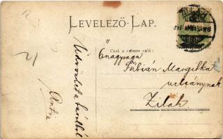 1907 Zilah, Zalau; lovaskocsi az utcán / horse cart on the street. photo (fa)