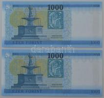 2017. 1000Ft "DB 2539492-DB 2539493" sorszámkövető (2x) T:I Adamo F55.6