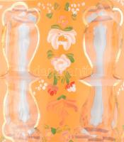 Biedermeier talpas üveg pohár, korának megfelelő kopásokkal, m: 20 cm