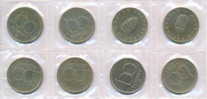 1994-1995. 100Ft (8x) T:1-,2 kis patina