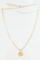 Arany (Au/14k) nyaklánc, Krisztus medállal, jelzett, nettó: 9,9 g. h: 51 cm