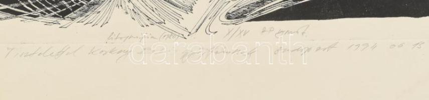 Kádas István (1941-): Ady. Litográfia, papír, jelzett, számozott (X/XV), művészpéldány AP jelzéssel....