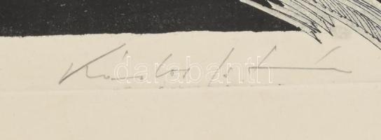 Kádas István (1941-): Ady. Litográfia, papír, jelzett, számozott (X/XV), művészpéldány AP jelzéssel....