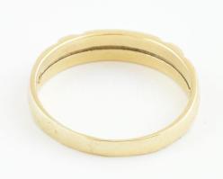 Arany (Au/14k) Atlantisz gyűrű, jelzett, nettó: 4,1 g. m: 64