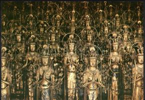 1971 Ősi kínai vallási szobrok, 8 db színes fotó, kiadói mappában, 29,5x20,5 cm