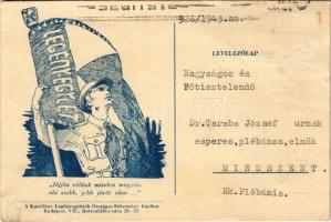 1943 Jöjjön velünk minden magyar, aki szebb, jobb jövőt akar... Kiadja a Magyar Katolikus Legényegyletek Országos Szövetsége (felszíni sérülés / surface damage)