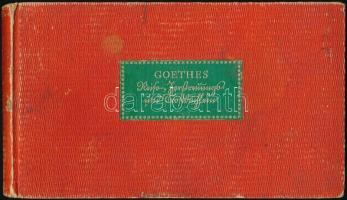 Goethes Reise-, Zerstreuungs- und Trostbüchlein. Leipzig, [1935], Insel-Verlag. Egészoldalas illusztrációkkal. Német nyelven. Kiadói kartonált papírkötés, kopott borítóval, foltos lapokkal, ajándékozási bejegyzéssel.