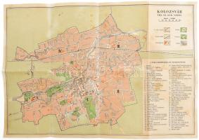 cca 1941 Kolozsvár thj. sz. kir. város térképe, 1 : 10.000, foltokkal, 43,5x30,5 cm