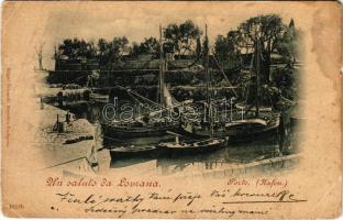 1898 (Vorläufer) Lovran, Lovrana; Porto / Hafen / kikötő / port (b)