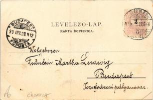 1899 (Vorläufer) Zagreb, Zágráb; Palais Buratti, Zrinjevac (EK)