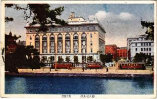 1929 Yawata (?), street view with trams (EK)