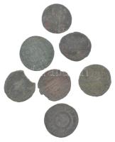 Római Birodalom 7db-os bronz érmetétel a III-IV. századból T:3 Roman Empire 7pcs bronze coin lot from the 3rd-4th century C:F