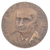 1972. Dr. Békésy György Nobel-díjas fizikus 1899-1972 / Kiemelkedő kutatómunkáért - Posta Kísérleti Intézet kétoldalas bronz emlékérem (90mm) T:1-