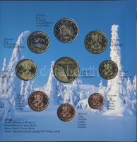 Finnország 2003. 1c-2€ 8klf db + emlékérem szettben T:BU