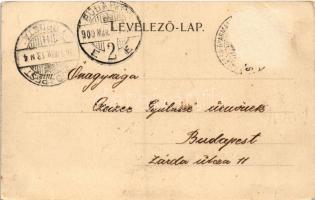 1900 Balassagyarmat, Otthontelep, vasútállomás. Wertheimer Zs. kiadása (Rb)