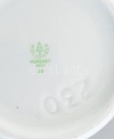 Hollóházi búzavirág mintás mokkás kiöntő, jelzett, hibátlan, m: 18 cm