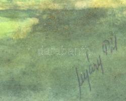 Nyáregyházi báró Nyáry Pál (?-?): Erdőrészlet. Akvarell, papír. Jelzett. Üvegezett, kissé sérült fak...