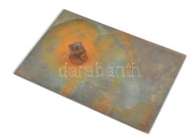 DN "Balra néző női portré" egyoldalas bronz emlékplakett, hátoldalán rögzítőponttal (135x9...