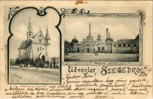 1899 (Vorläufer) Szeged, Református templom, gőzfürdő. Gönczi J. József Art Nouveau, floral (fl)