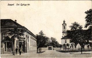 Szeged, Szt. György tér, templom, gyógyszertár (EK)