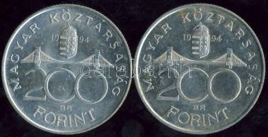 1994. 200Ft Ag "Deák" (2x) T:2
