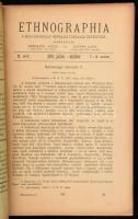 1891-1908 Ethnographia, a Magyarországi Néprajzi Társaság értesítője, II. évf. VII-VIII. füzet + XIX...
