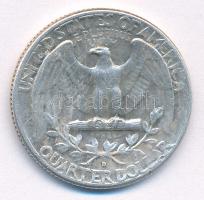 Amerikai Egyesült Államok 1964D 1/4$ Ag "Washington" T:2- USA 1964D 1/4 Dollar Ag "Wa...